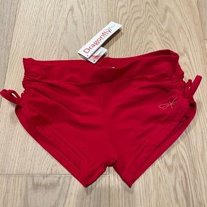 NEW w/ tags Dragonfly Pole Shorts Red, size EU S, US XS